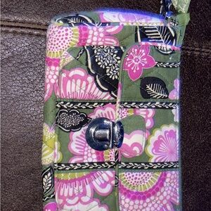Vera Bradley Floral Wallet - Pink and Green